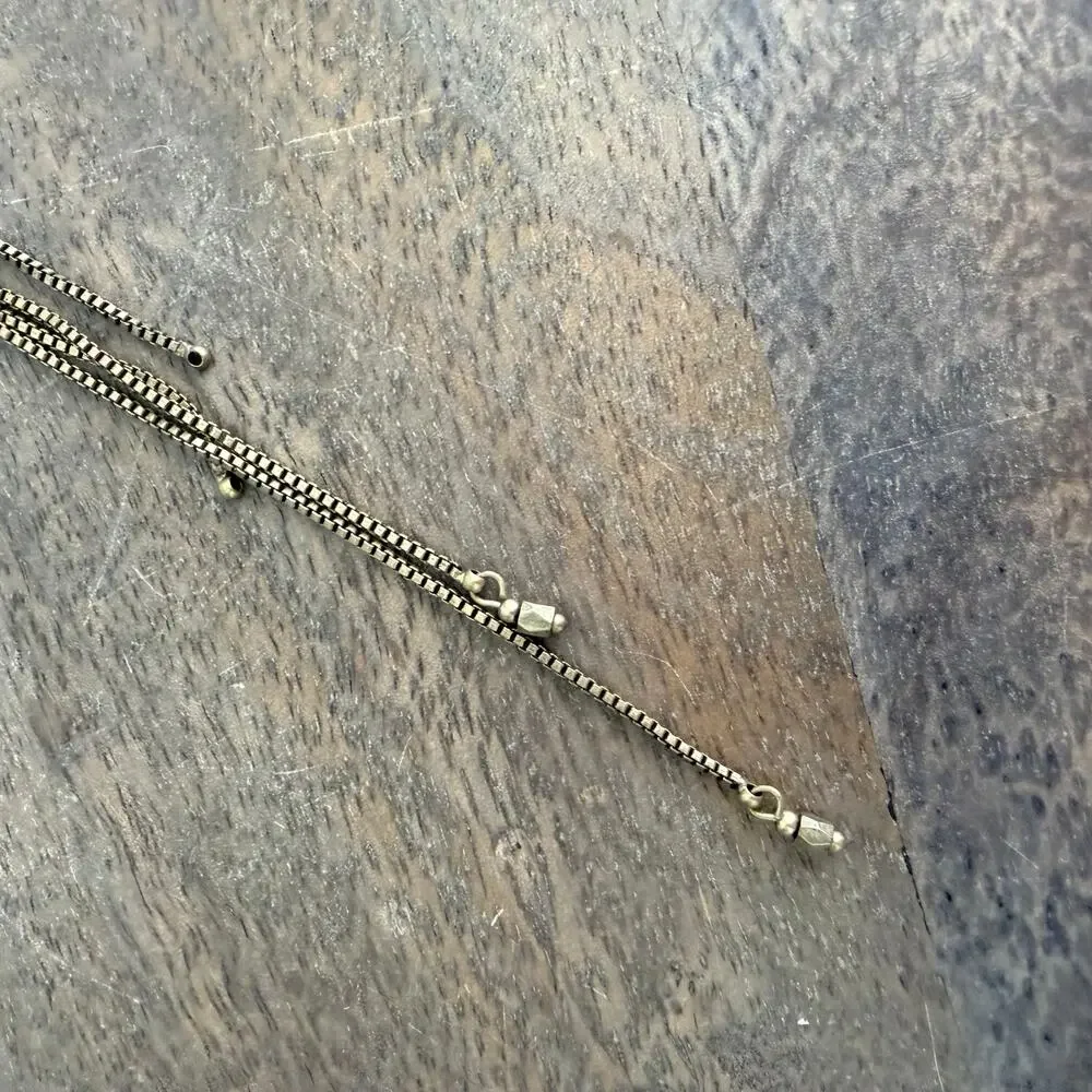 Vintage  Y Drop long rhinestone studded gold tone unique necklace
